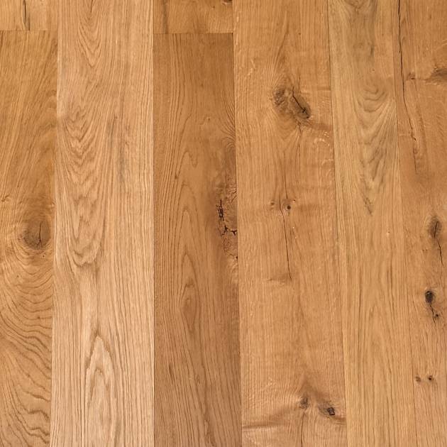 Parquet chêne semi-massif rustique 15/4 x 600-1900 Vieilli Brossé Fumé Huilé PELLE 3 largeurs