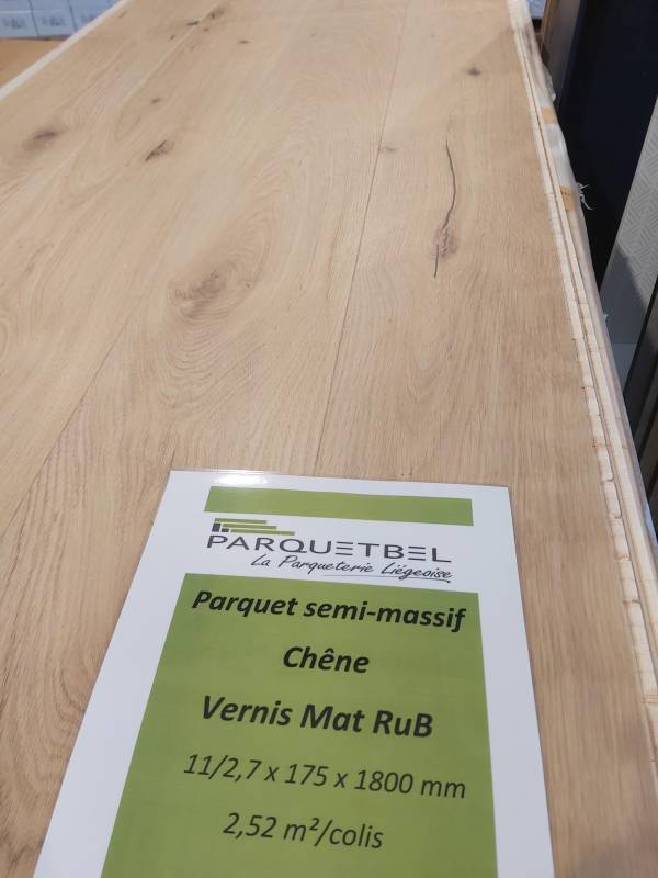 Parquet chêne semi-massif 11/2,7 x 175 x 1800 Vernis Naturel Mat RuB – Image 2